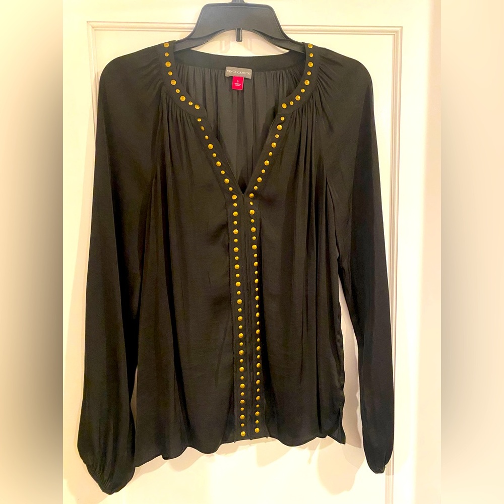 Vince Camuto embellished black top